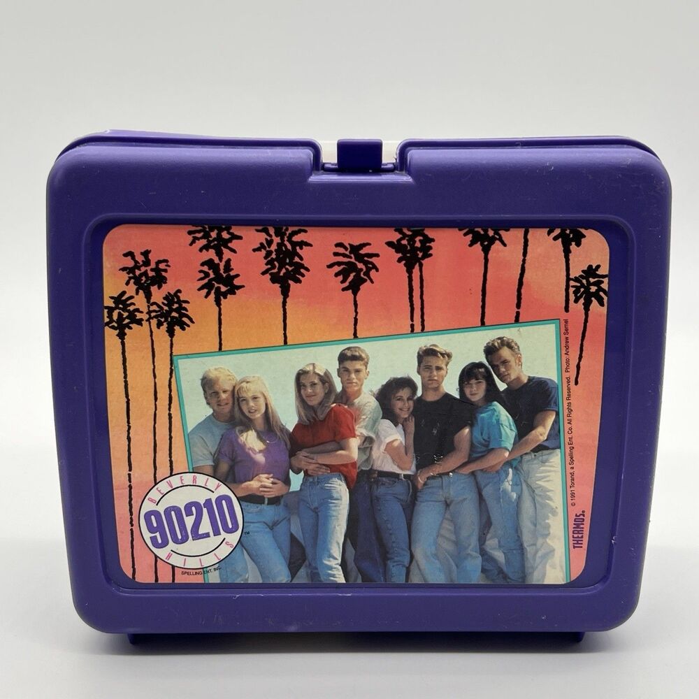 Beverley Hills 90210 Thermos Brand Lunch Box No/Thermos Purple Vintage 90'S TV